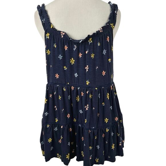 Torrid Tops - Torrid Super Soft Knits Babydoll Tank Top Sleeveless Women Floral Blue Size 1X